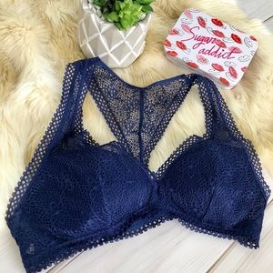 Victoria’s Secret Blue Lace Racerback Bralette